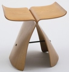 Sori Yanagi. Butterfly Stool. 1956. Molded plywood and metal, 15 1/2 x 17 3/8 x 12 1/8" (39.4 x 44.1 x 30.8 cm). Manufactured by Tendo Co., Ltd., Tokyo. The Museum of Modern Art, New York. Gift of the designer, 1958