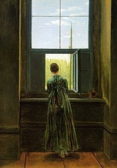 Caspar David Friedrich (German, 1774–1840). Woman at the Window, 1822. Staatliche Museen zu Berlin, Alte Nationalgalerie.