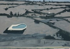 Marina Rheingantz, Malha viária com piscina, 2010, óleo s/ tela, 180 x 250 cm<br />Foto divulgação 