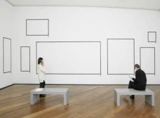 Carla Zaccagnini, Elements of Beauty: A Tea Set Is Never Only a Tea Set, 2012-2015. 29 molduras sobre parede e audioguia. Montagem realizada no Firstsite Lewis Garden, Colchester, Inglaterra, 2015.