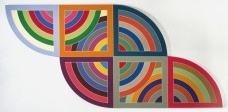 Frank Stella, Harran II, 1967. Polymer and fluorescent polymer paint on canvas 10 x 20 feet. Solomon R. Guggenheim Museum, New York. Gift, Mr. Irving Blum, 1982