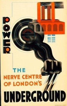 E. McKnight Kauffer. Power, The Nerve Centre of London's Underground. 1930. Lithograph, 40 5/8 x 24 3/4" (103.2 x 62.9cm). The Museum of Modern Art, New York. Gift of the artist 