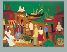 Djanira Ribeiro, Mercado da Bahia, 1959<br />Imagem divulgação  [Coleção Casa Roberto Marinho]
