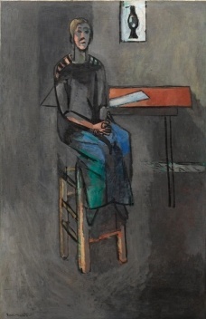 Woman on a High Stool. Paris, quai Saint-Michel, early 1914
Oil on canvas, 57 7/8 x 37 5/8" (147 x 95.5 cm)
The Museum of Modern Art, New York. Gift and bequest of Florene M. Schoenborn and Samuel A. Marx, 1964
© 2010 Succession H. Matisse, Paris / Artist