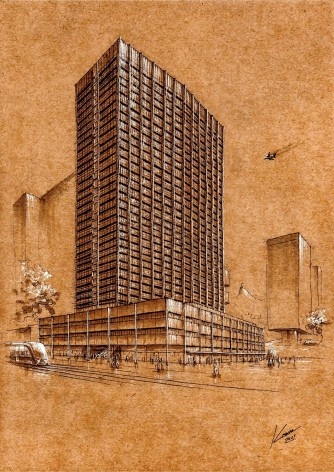 Edifício Avenida Central, Rio de Janeiro, 1961. Arquiteto Henrique Mindlin