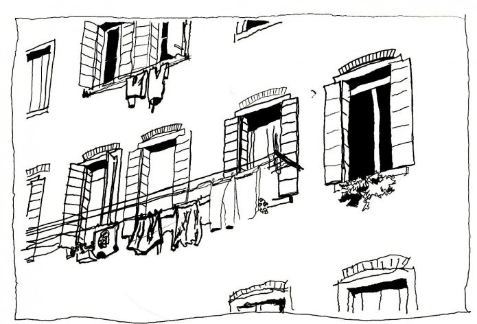 Windows and clothes, Venice