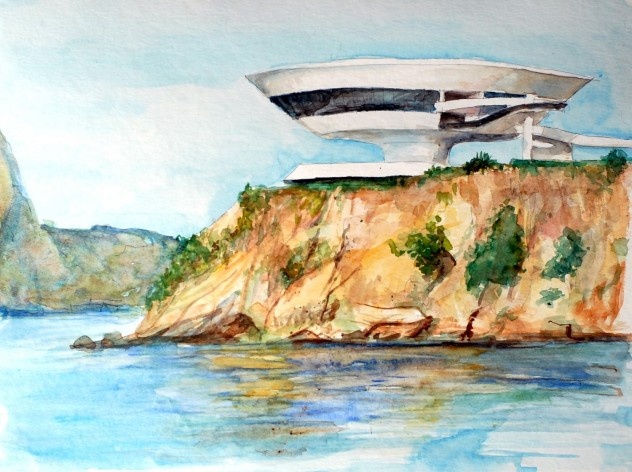 Museum of Contemporary Art, Niterói. Architect Oscar Niemeyer