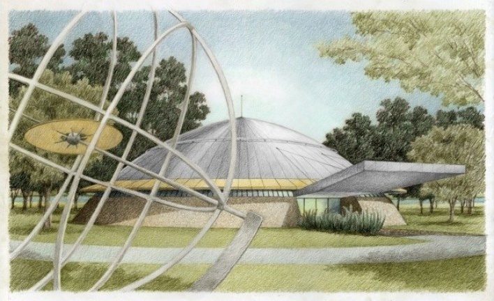 Planetário do Parque do Ibirapuera, São Paulo, arquitetos Eduardo Corona, Roberto Tibau e Antônio Carlos Pitombo
