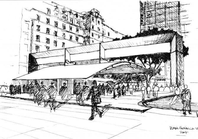 Canopy of the Square of the Patriarch, architect Paulo Mendes da Rocha