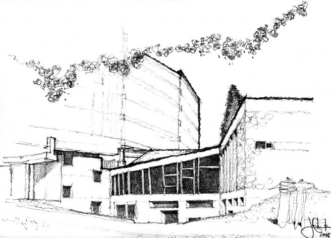 House of Brazil, Paris, France. Architects Lucio Costa and Le Corbusier