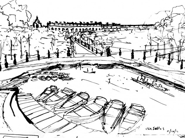 Nos jardins de Versailles, Paris, outubro 2011