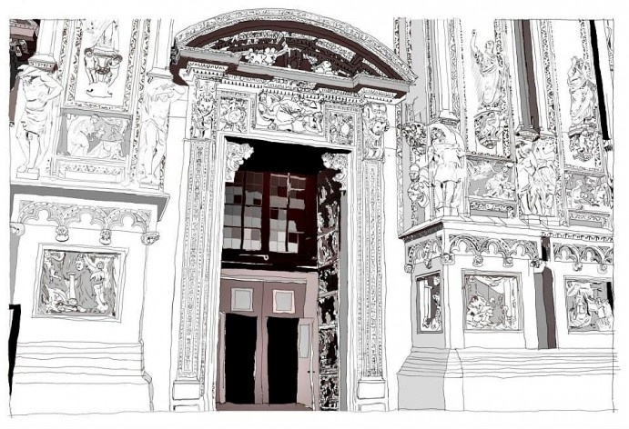 Duomo di Milano, door detail