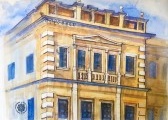 Instituto de Educação do Paraná, detalhe de fachada, Rua Voluntários da Pátria, Curitiba PR