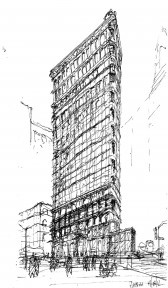 Edificio Flatiron, New York, arquitecto Daniel Burham