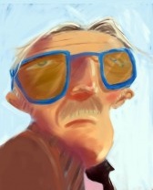 Man with blue glasses