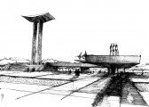 Second World War memorial, Parque do Flamengo, Rio de Janeiro. Architects Marcos Konder and Helio R. Marinho