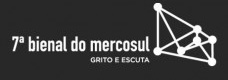 Llogomarca da 8ª Bienal do Mercosul, criada pelos artistas e designers gaúchos Angela Detanico e Rafael Lain