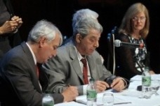 Bolognesi, Rachede e Valerie: cerimônia de posse do novo diretor [divulgação]
