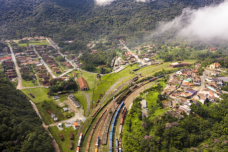 Vista aérea da região da Vila de Paranapiacaba<br />Foto Leo Giantomasi 