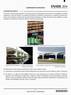 Questão discursiva 3 do Enade 2014, Ministério da Educação e Saúde, Lúcio Costa e equipe, foto de Nelson Kon, publicada no portal Vitruvius<br />Divulgação  [Ministério da Educação]