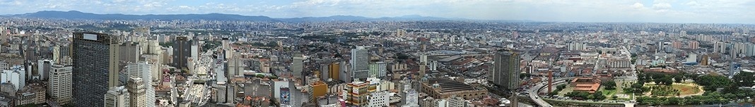 Vista panorâmica do centro de São Paulo até o Parque D. Pedro II. Foto Victor Hugo Mori