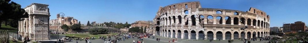 Panorâmica das ruínas de Roma. Foto Victor Hugo Mori