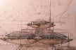 Desenhos de Frank Lloyd Wright na mostra “The Human Insect: Antenna Architectures 1887-2017”<br />Foto Ana Tagliari / Wilson Florio, 2018 