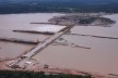 Vista aérea da usina hidrelétrica Santo Antônio no rio Madeira, Rondônia<br />Foto divulgação  [Website Ministério do Planejamento]