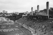 Estádio e complexo poliesportivo do Pacaembu, época da inauguração, São Paulo, anos 1940<br />Foto divulgação  [Acervo Casa da Imagem / livro <i>Museu do Futebol</i>]