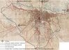 Mapa 5: O plano de Avenidas e o Mapa Topográfico do Município de São Paulo. Sara Brasil, 1930. Desenho sobre fls. 34 a 40; 47 a 54; 51 a 68 [Arquivo Histórico Municipal]