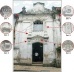 Fig. 11 - Fachada da Capela Pombo e detalhes dos elementos decorativos [Domingos Oliveira, 2007]