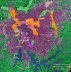 PDE: Operação Urbana: localização das operações urbanas em São Paulo: vigentes (lilás) propostas no PDE 2002 (laranja) [SEMPLA/PMSP]