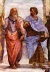 Escola de Athenas (detalhe dos sábios platônicos), a fresco de Raphael di Sanzio, Vaticano