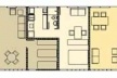 Planta das unidades; 02 dormitórios [área 45,24 m2 ]; quitinete [área 28.44 m2 ]; 01 dormitório [área 37.14m2] <br />Imagem dos autores do projeto 