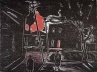 Céu vermelho, Oswaldo Goeldi, 1950. Xilogravura a cores [XXIII Bienal Internacional de São Paulo]