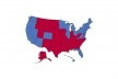 A América dividida: “Retrô” (estados vermelhos) x “Metrô” (estados azuis) [SPERLING, 2004]