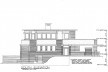 Emil Bach House, elevação sul, North Sheridan Road, Chicago, Estados Unidos, 1915. Arquiteto Frank Lloyd Wright<br />Redesenho J. William Rudd, 1965  [Library of Congress / U.S. Government]