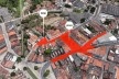 Mapa do largo São Frei Pedro Gonçalves e praça Antenor Navarro<br />Elaboração dos autores a partir do Google Earth, 2020 