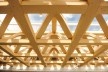 Novo Museu de Arte de Aspen, Colorado, detalhe das treliças espaciais. Shigeru Ban Architects<br />Foto Derek Skalko  [Foto divulgação]