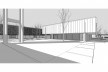 Saint Catherine’s College, vista exterior da biblioteca, Oxford, Inglaterra, 1959-1964, arquiteto Arne Jacobsen<br />Modelo tridimensional de Edson Mahfuz e Ana Karina Christ 