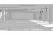 Saint Catherine's College, vista lateral del comedor, Oxford, Inglaterra, 1959-1964, arquitecto Arne Jacobsen<br />Modelo tridimensional de Edson Mahfuz e Ana Karina Christ 