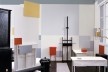 Piet Mondrian, Ateliet de la rue du Départ, Paris, óleo s/ tela, 1926, Escala 1:1. Realização segundo os planos de Frans Postma, 1994-1995, coleçãoo Link. [HUCHET, S. Intenções Espaciais. P. 217.]
