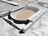 Figura 4 – Projeto Olímpico – Vila Olímpica e Estádio Olímpico: Paulo Mendes da Rocha e Equipe. Maquete eletrônica:  Roberto Kleinn