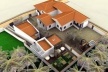 Vista aérea do Museu do Ouro de Sabará, com Anexo à esquerda <br />Imagem do autor do projeto 