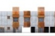 Exemplo de fachada configurada a partir das peças propostas<br />Imagem dos autores do projeto 