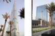 À esquerda, Burj Khalifa; à direita, Centro financeiro nos arredores do Burj Khalifa<br />Foto Luiz Gustavo Sobral Fernandes 
