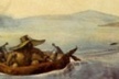 Aquarela de Debret retratando uma “pelota” , pequena embarcação indígena de onde originou-se o nome da cidade de Pelotas