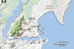 Mapa do município de Vitória, com identificação do Eixo Maruípe subdividido em três trechos<br />Elaborado pela autora a partir de base do Google Maps 