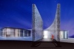 Concurso Internacional para Projeto Arquitetônico do Museu Exploratório de Ciências da Unicamp, vista do acesso à noite, 2º lugar. Arquitetos Tomohiko Amemiya, Hiroki Inutsuka e Mitsuru Hamada, 2009<br />Desenho equipe 