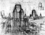  Hugh Ferriss, croquis da Cidade Imaginária apresentada em seu livro Metropolis of Tomorrow, 1929 [NEWMANN, Dietrich (editor). Film architecture: from Metropolis to Blade Runner. New York, ]